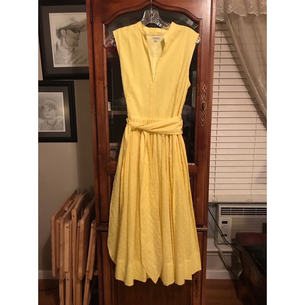 J Peterson Vintage yellow sunset polka dot dress❣️